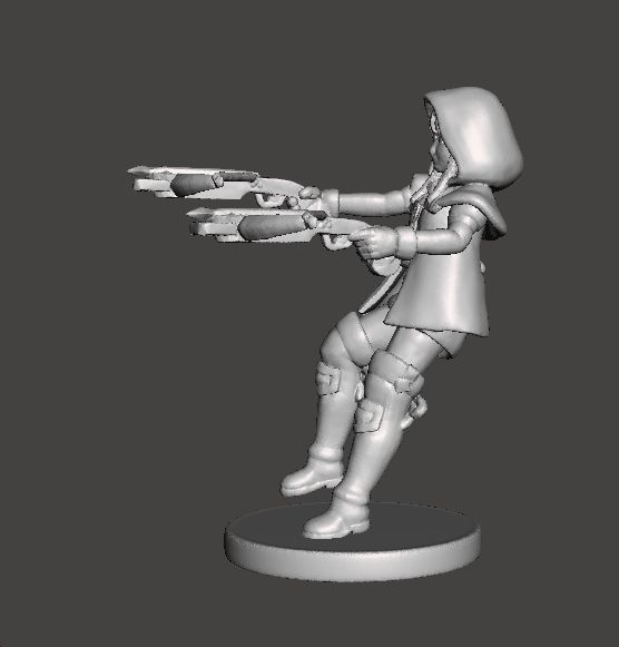 LINKLE DUAL CROSSBOWS MINIATURE MODEL FANTASY GAMES RPG DND 3D print model_4