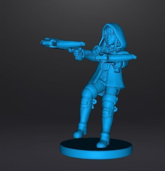 LINKLE DUAL CROSSBOWS MINIATURE MODEL FANTASY GAMES RPG DND 3D print model_8