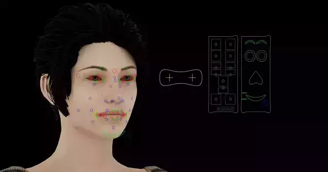 Stylized Female Character with Facial Rig 