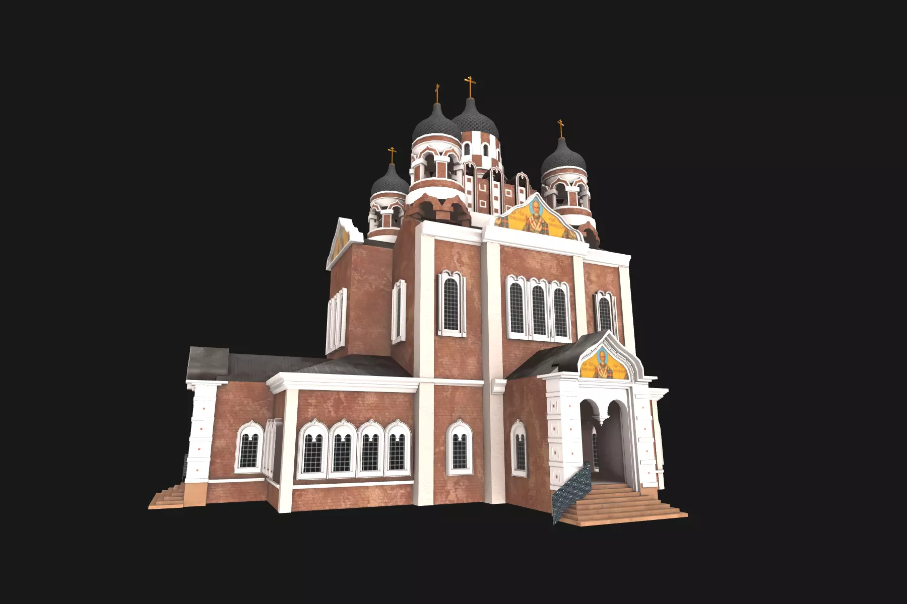 Cathedral Alexander Nevsky Low-poly 3D model