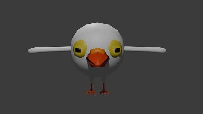 little dove low poly Low-poly 3D model