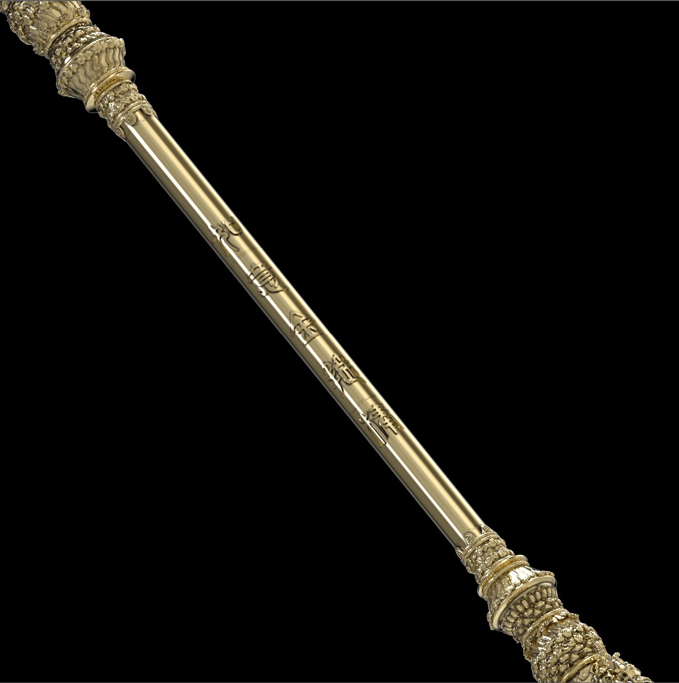  Black myth Wukong stuff weapon 3D print model_5