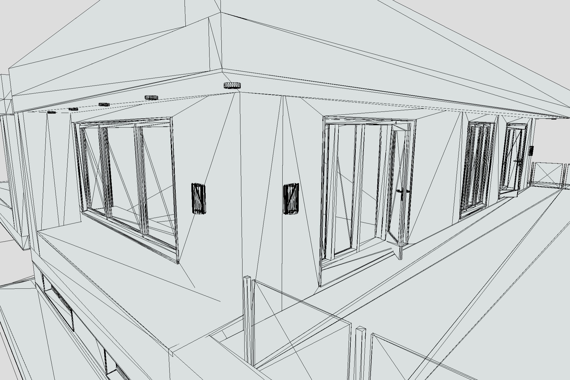 H0001 High-Tech Residence Low-poly 3D model_16