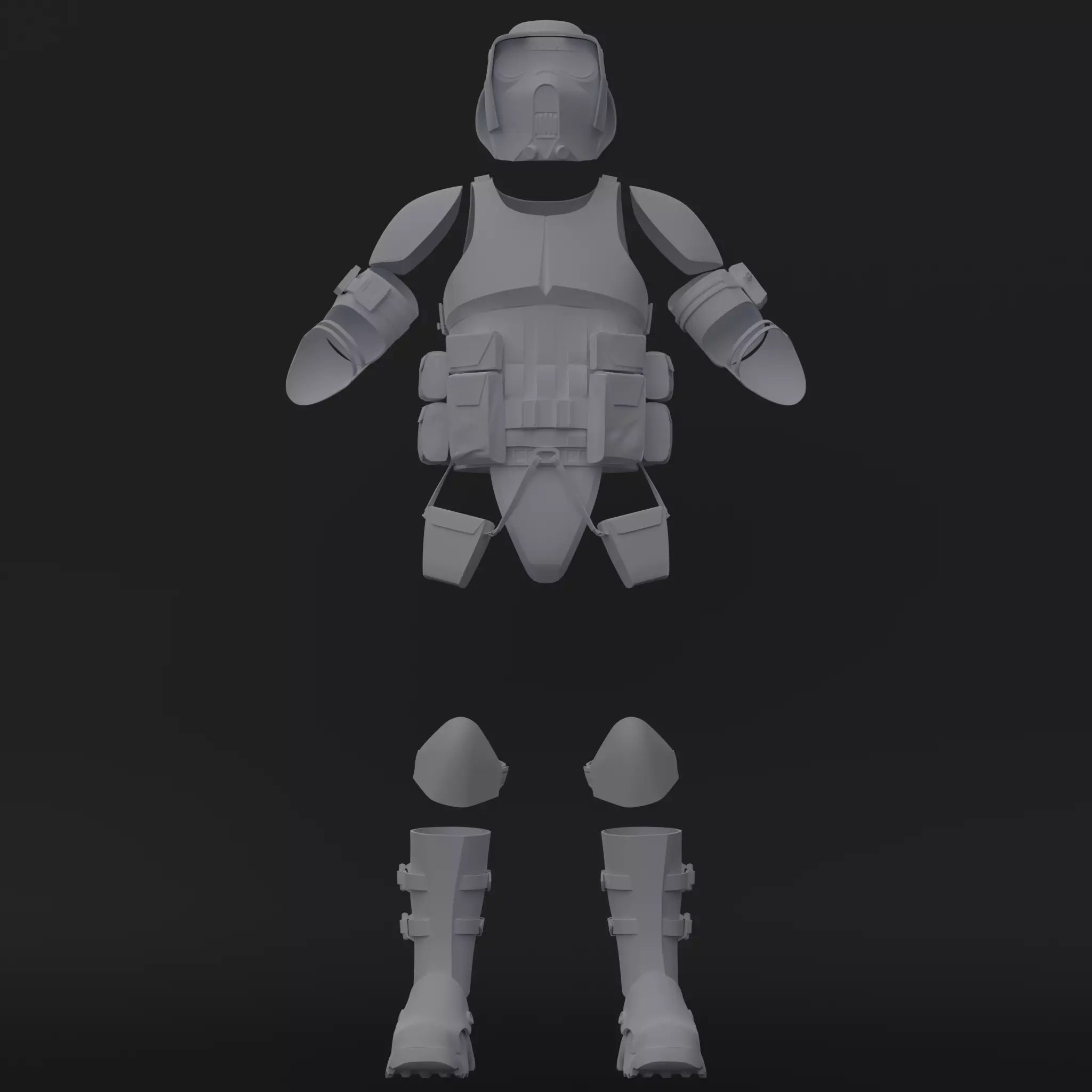Clone Scout trooper - One12 - STL files 3D print model