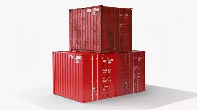 10Ft Cargo Container - Red