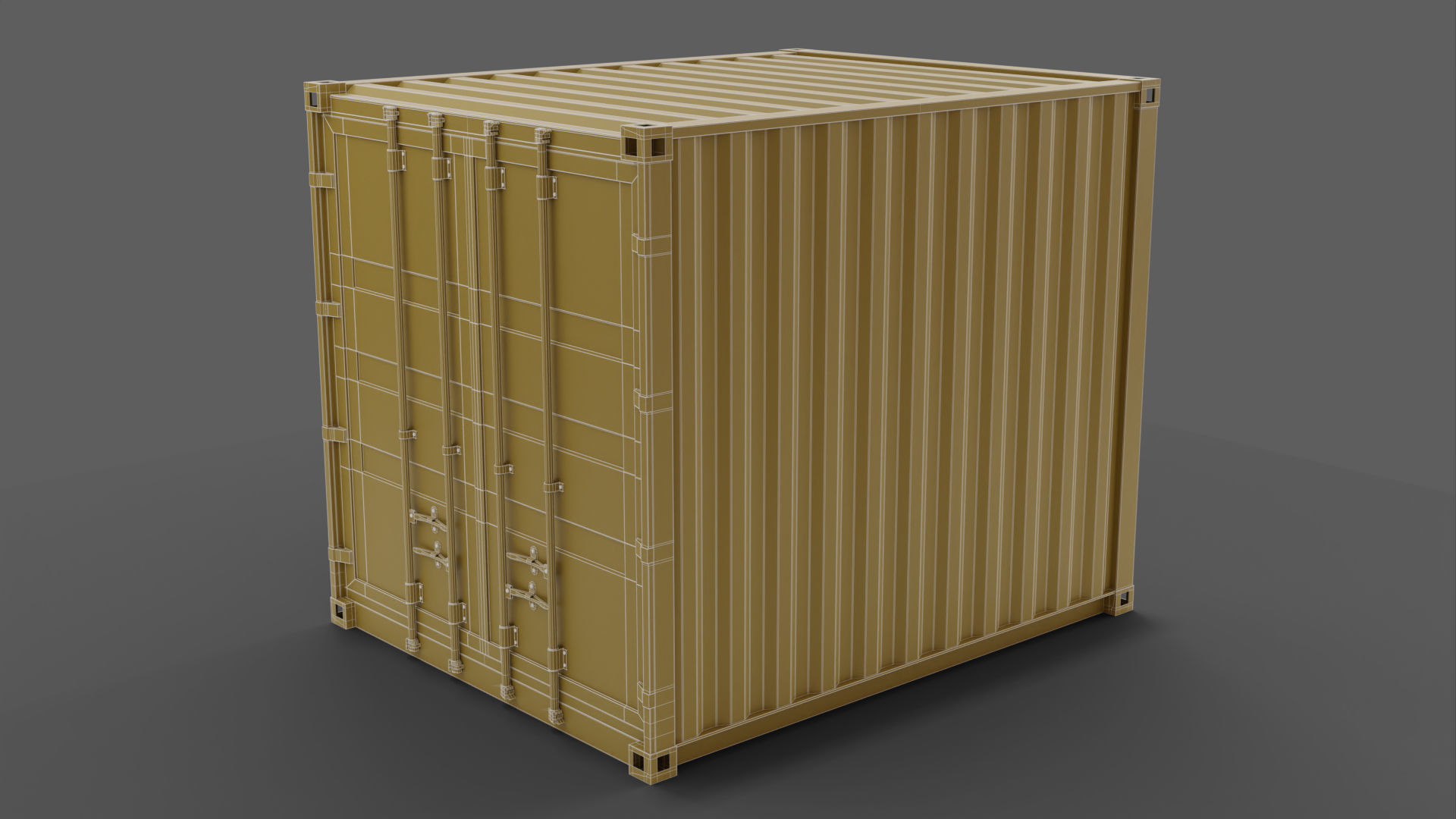10Ft Cargo Container - Red 3D Model Collection_26