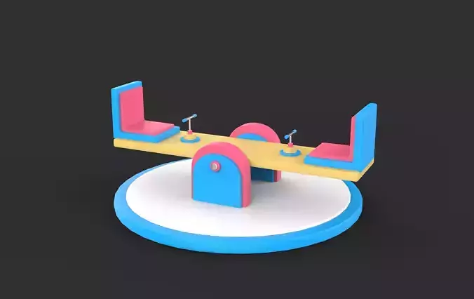 Seesaw 3D Icon 3D model