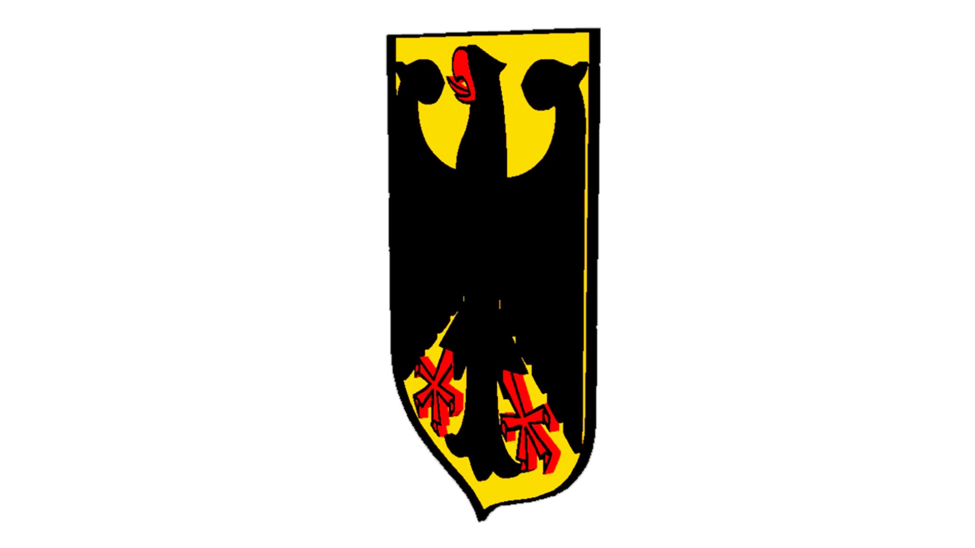 Coat of arms of Germany Low-poly 3D model_3