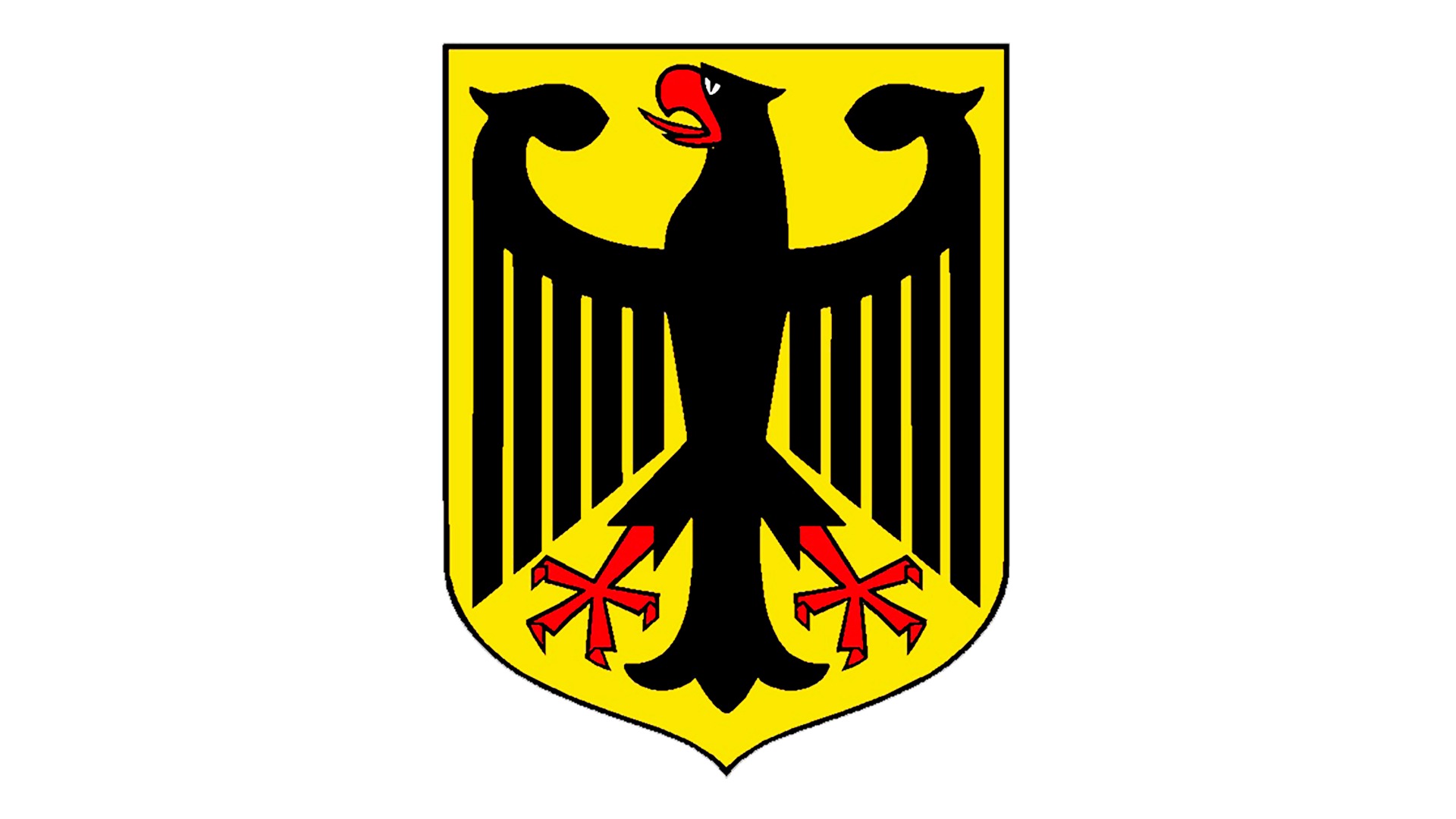 Coat of arms of Germany Low-poly 3D model_2