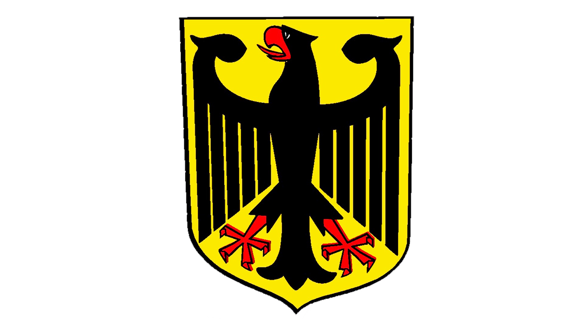 Coat of arms of Germany Low-poly 3D model_1