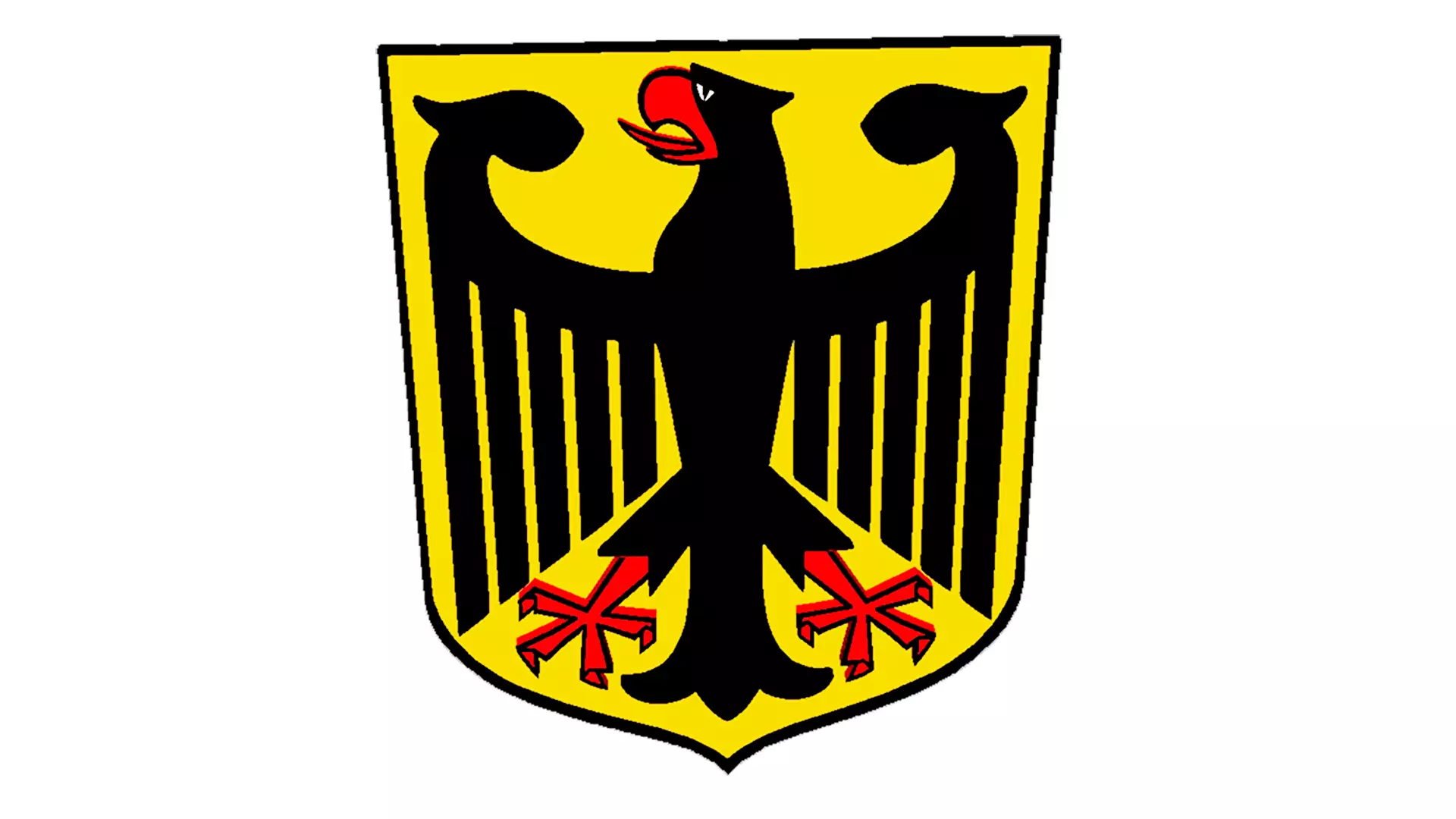 Coat of arms of Germany Low-poly 3D model_0