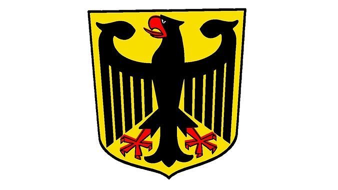 Coat of arms of Germany Low-poly 3D model