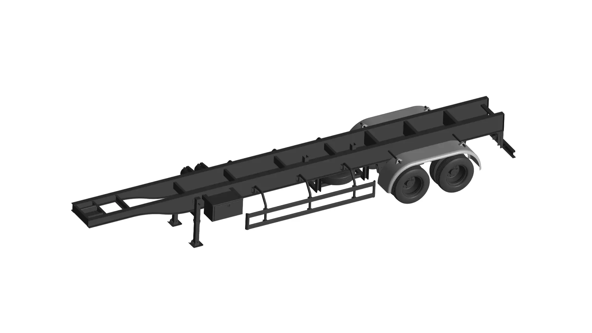 truck Trailer  3D model_0