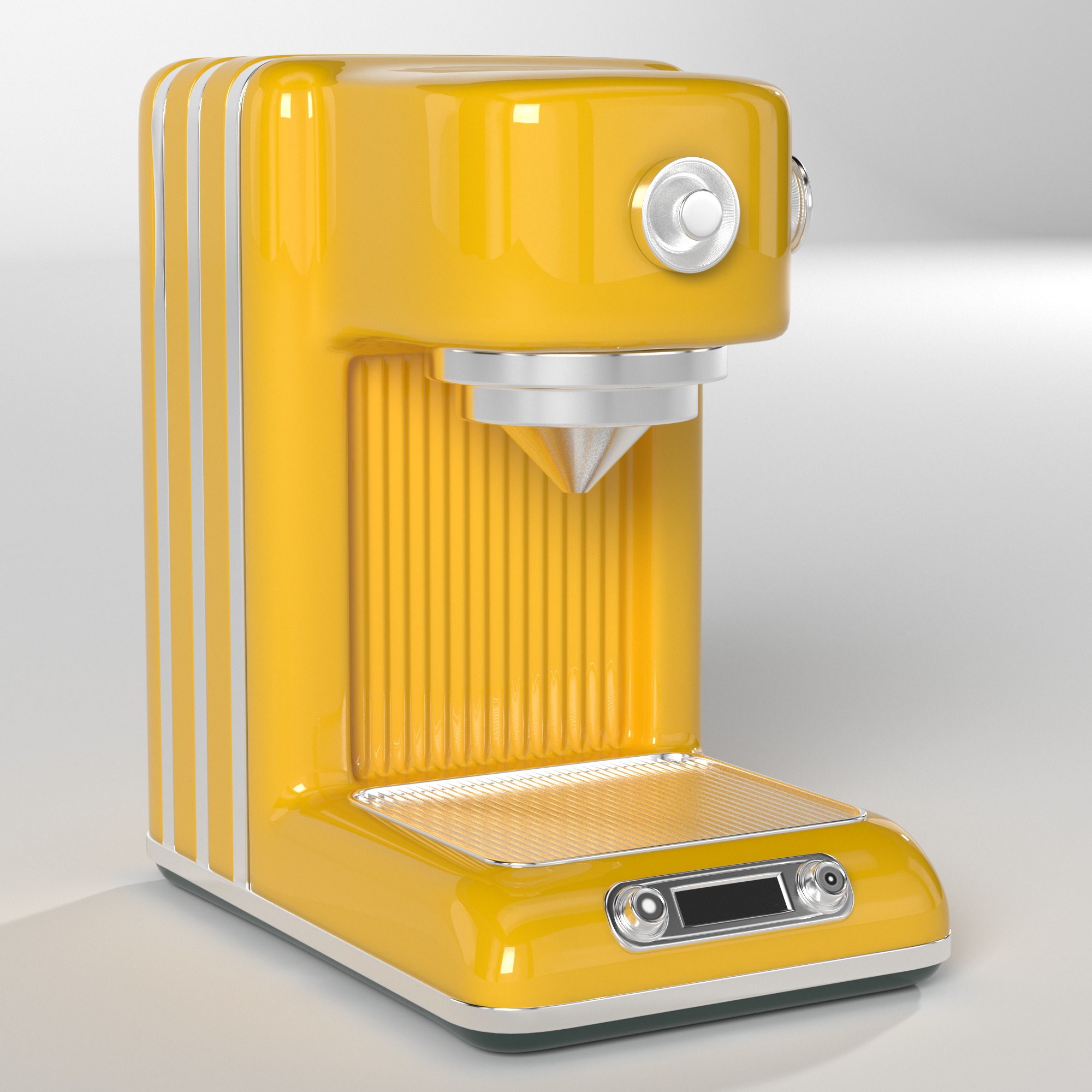 Coffe machine Low-poly 3D model_1