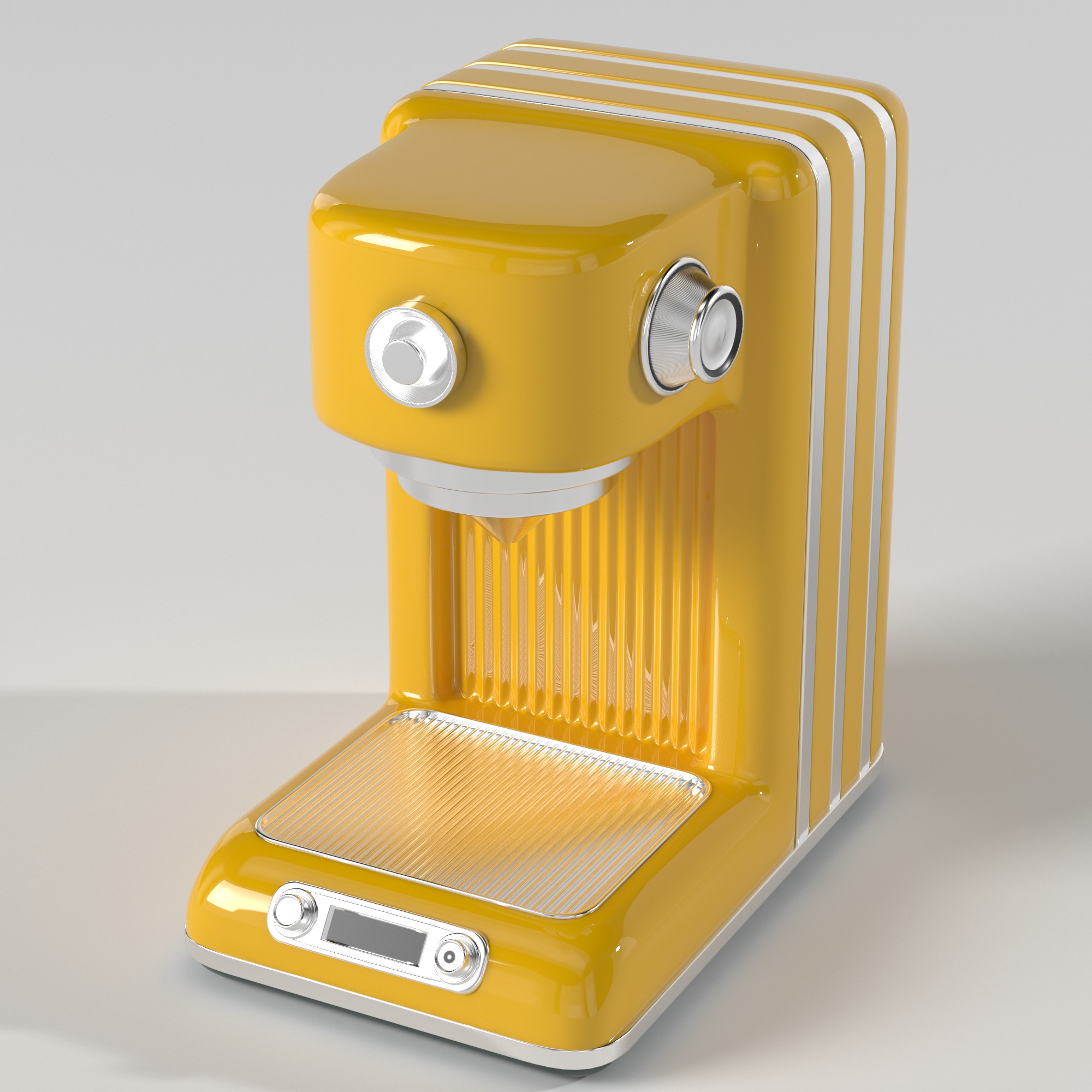 Coffe machine Low-poly 3D model_3