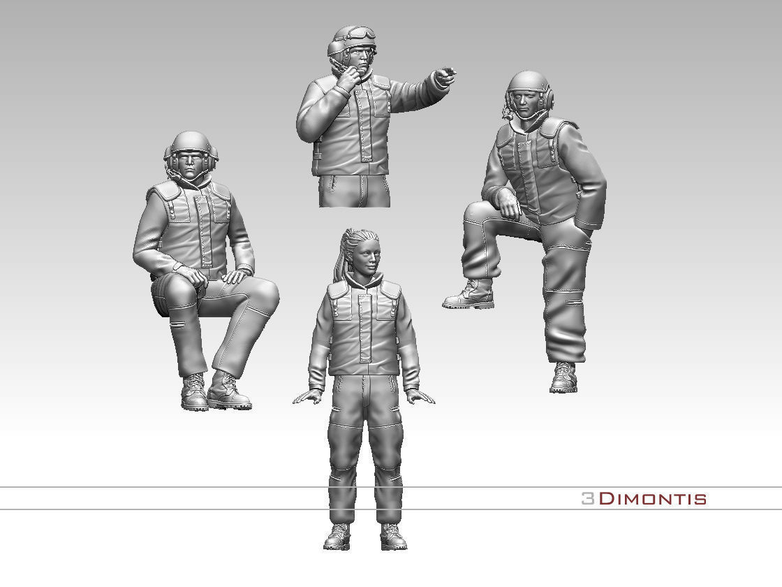 Israel tank crew IDF 3D print model_6