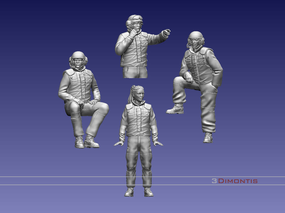 Israel tank crew IDF 3D print model_14