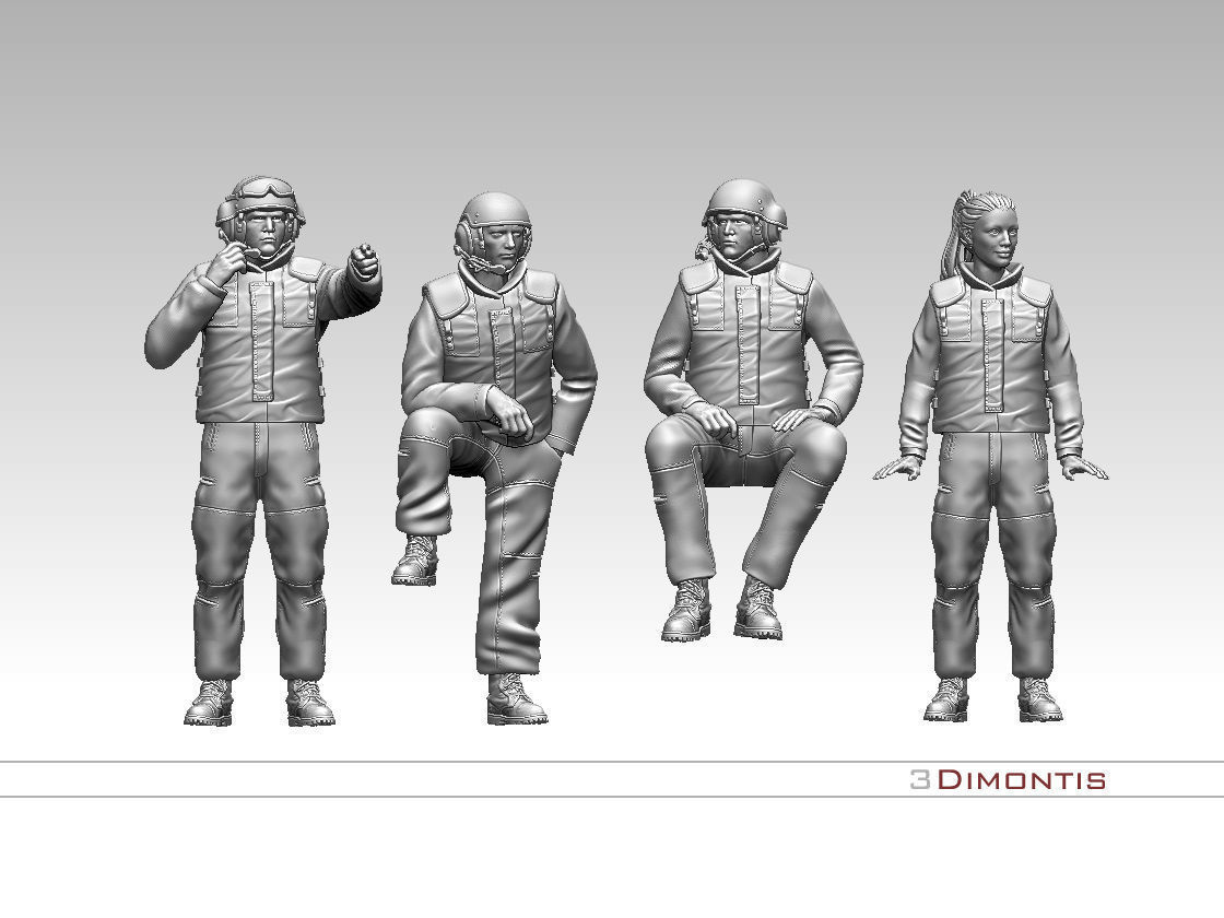 Israel tank crew IDF 3D print model_56