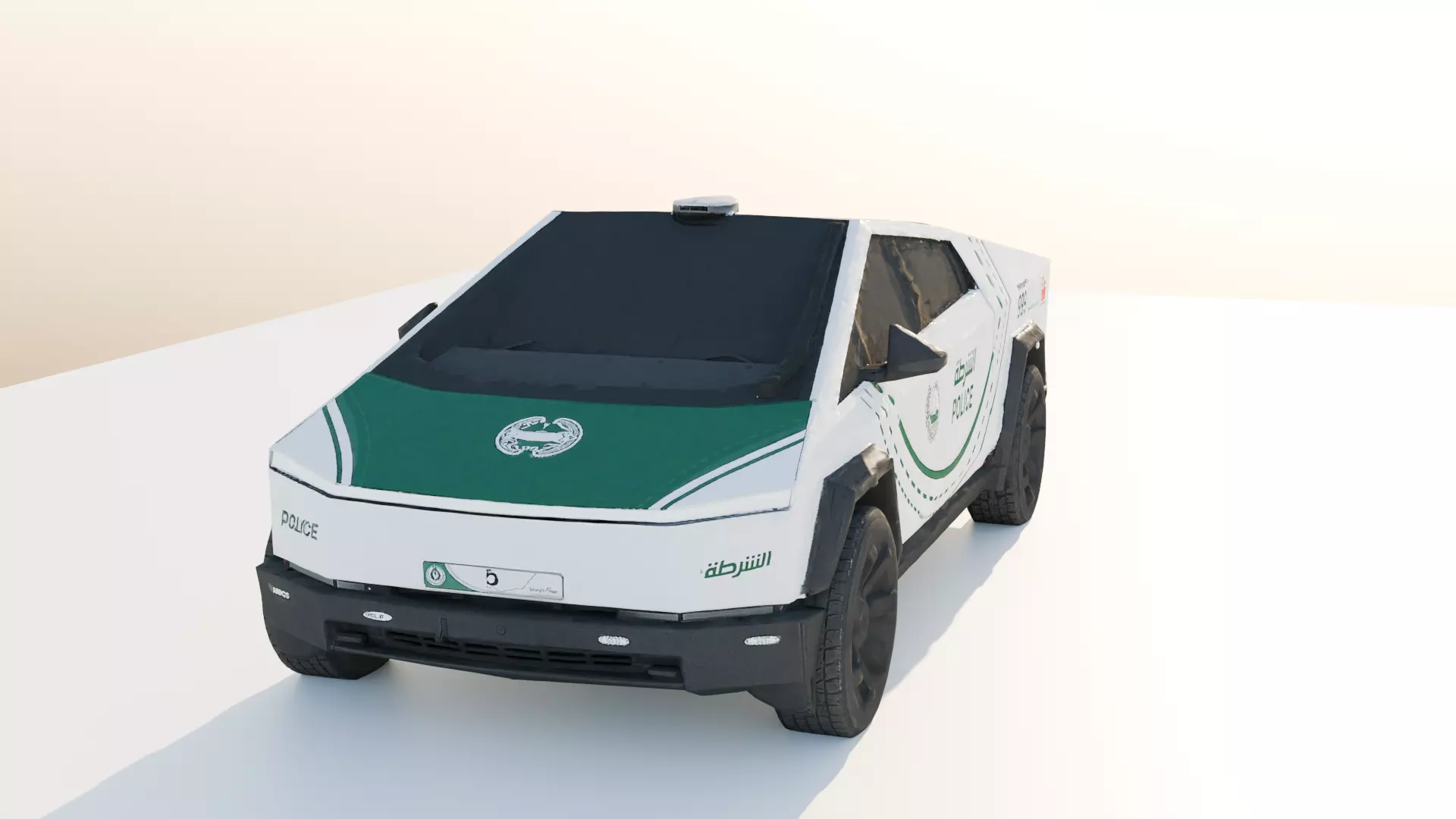Cybertruck-dubai police car 3D model