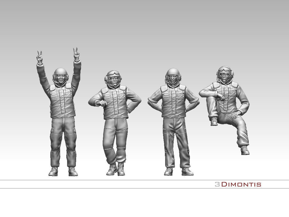 Israel tank crew IDF 3D print model_1