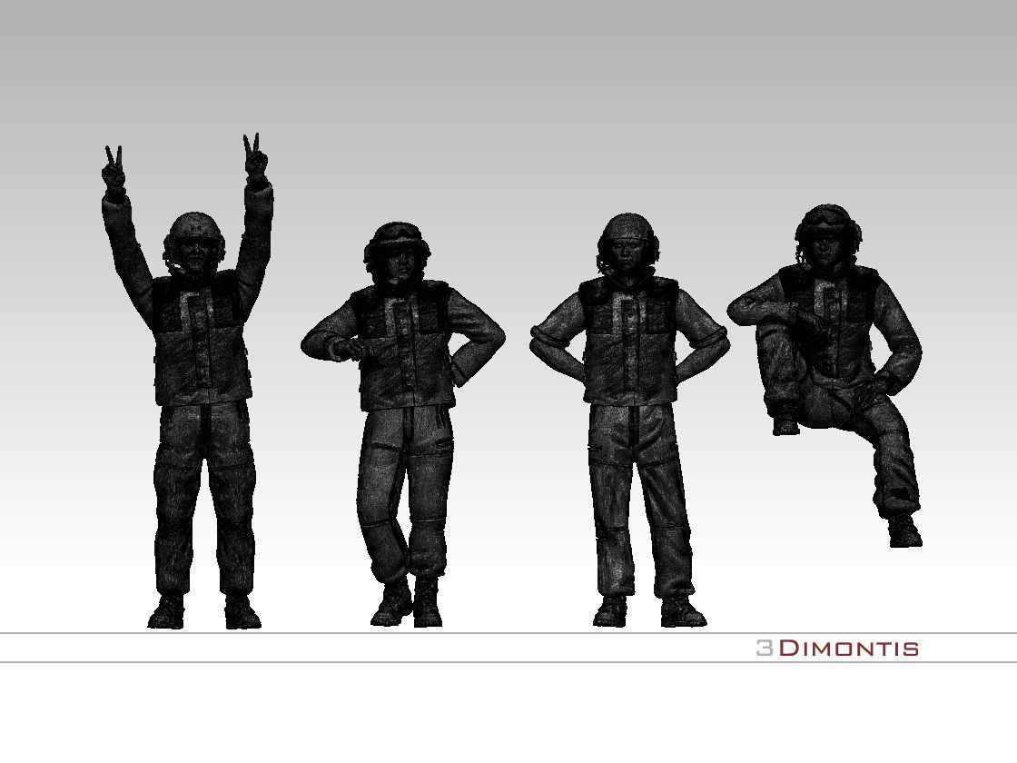 Israel tank crew IDF 3D print model_28