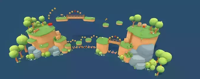  Lowpoly Platformer Kit