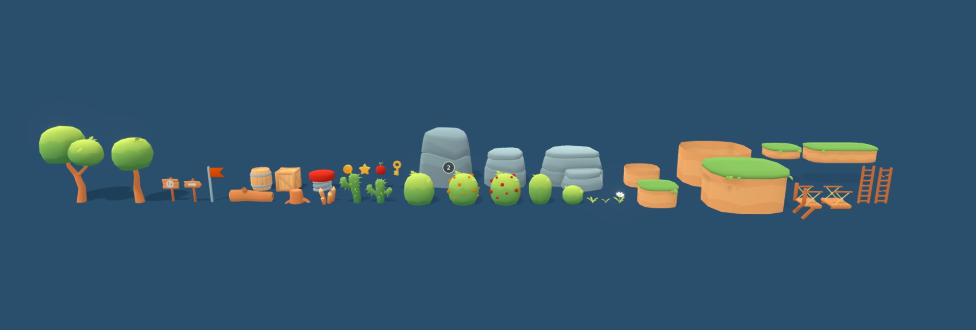 Lowpoly Platformer Kit Low-poly 3D model_2