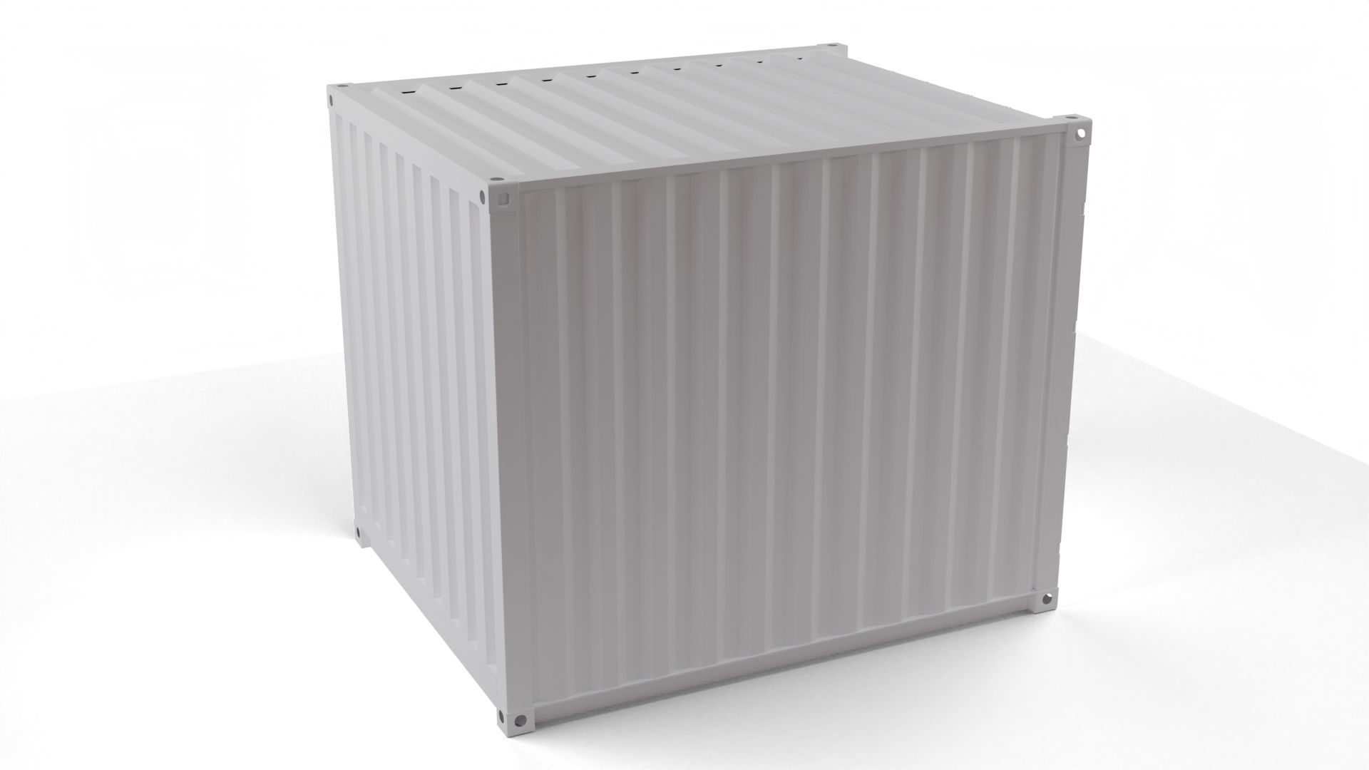 10Ft Cargo Container - Green 3D Model Collection_23