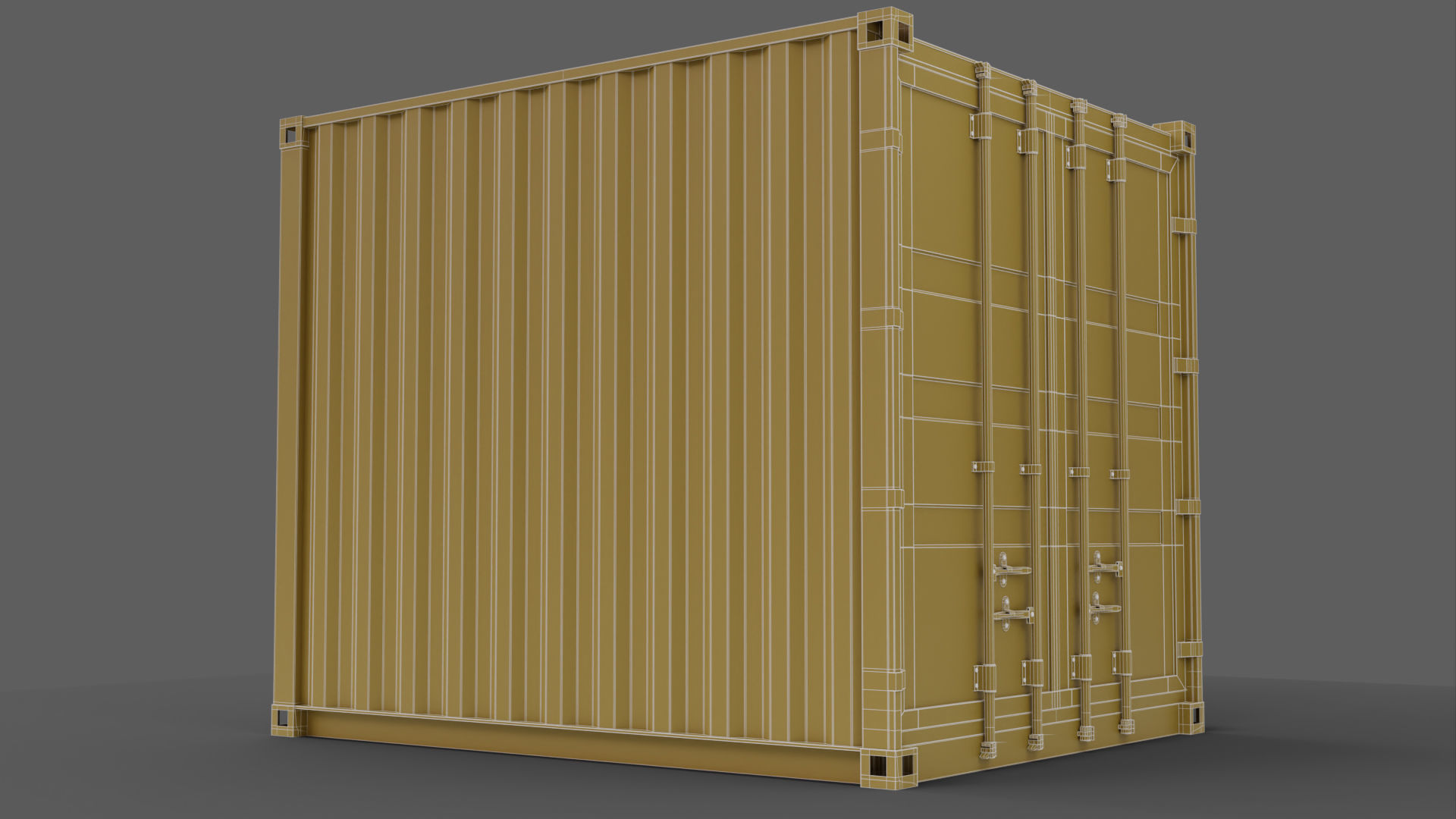 10Ft Cargo Container - Green 3D Model Collection_30