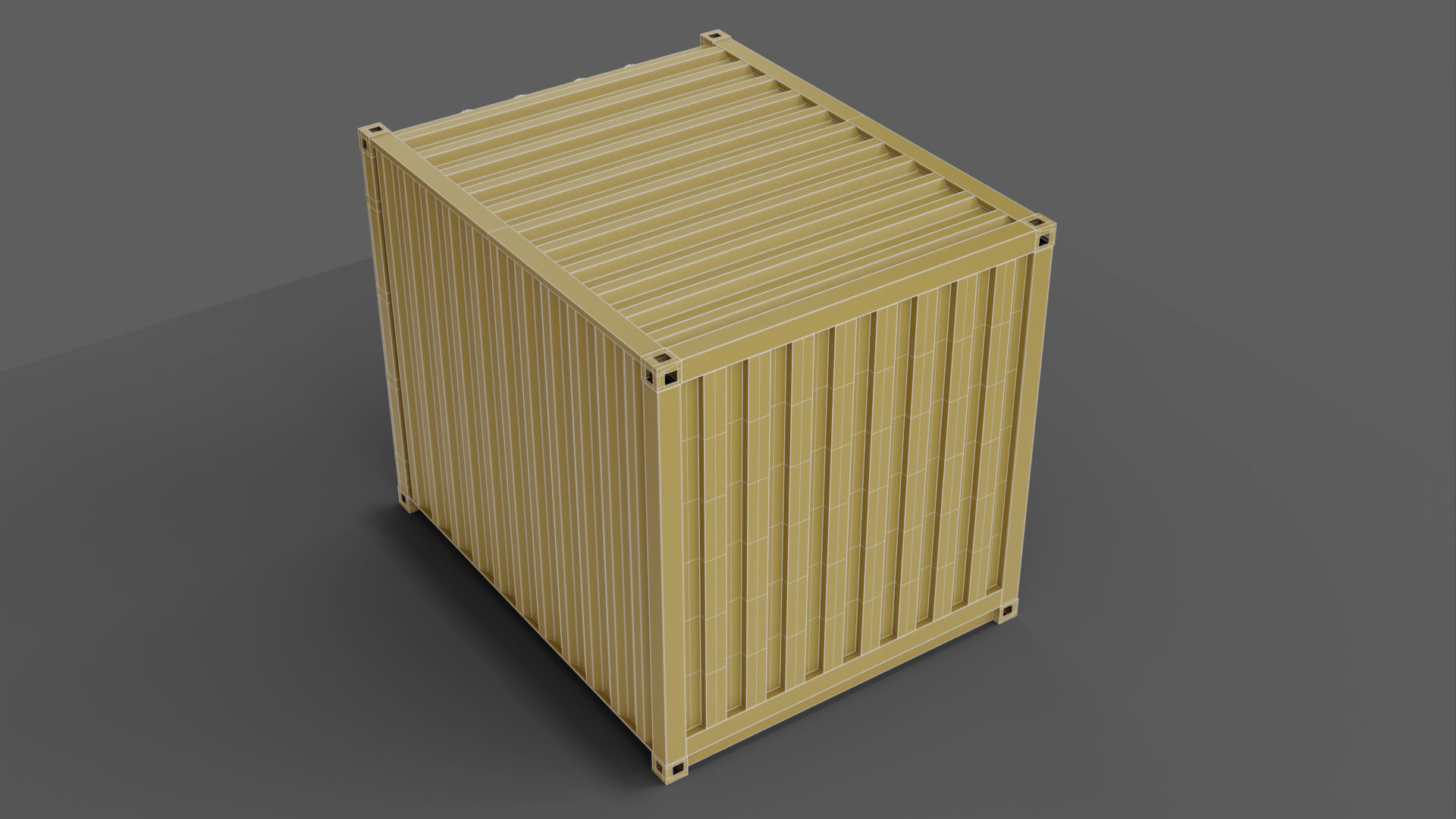 10Ft Cargo Container - Green 3D Model Collection_29