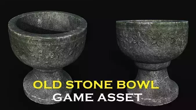 old stone cup game asset 