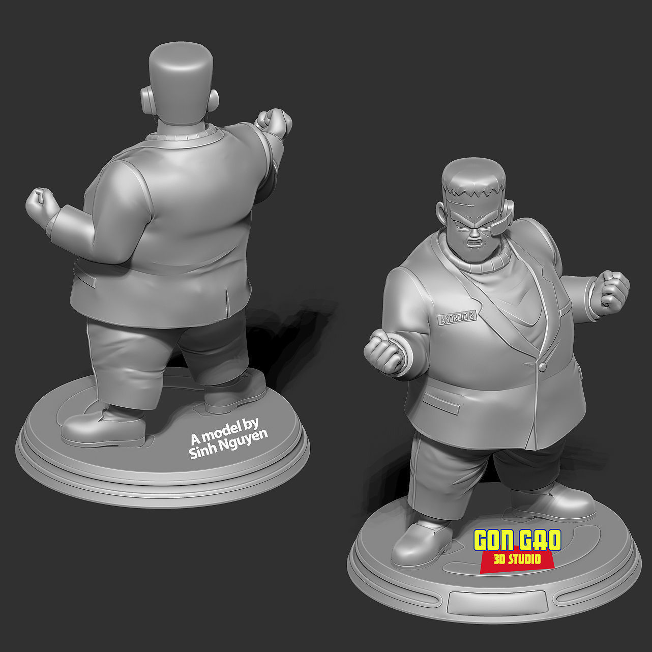 Android 8 - Dragon Ball Fanart 3D print model_4