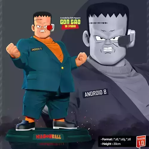 Android 8 - Dragon Ball Fanart 3D print model