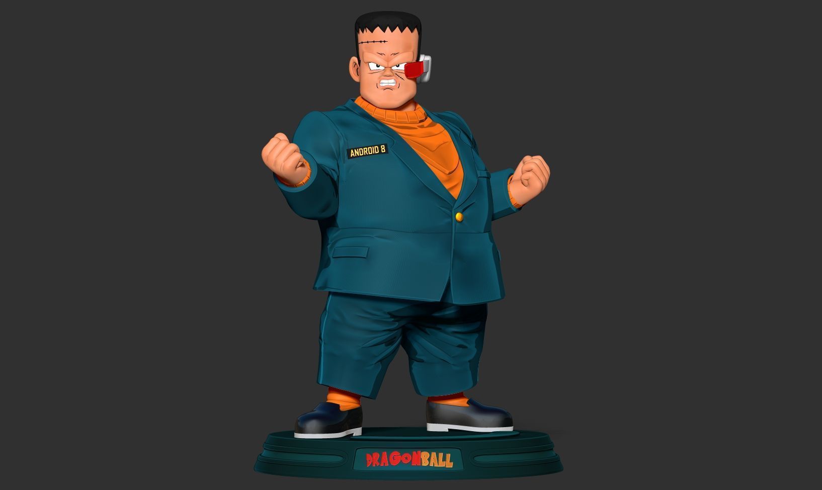 Android 8 - Dragon Ball Fanart 3D print model_7