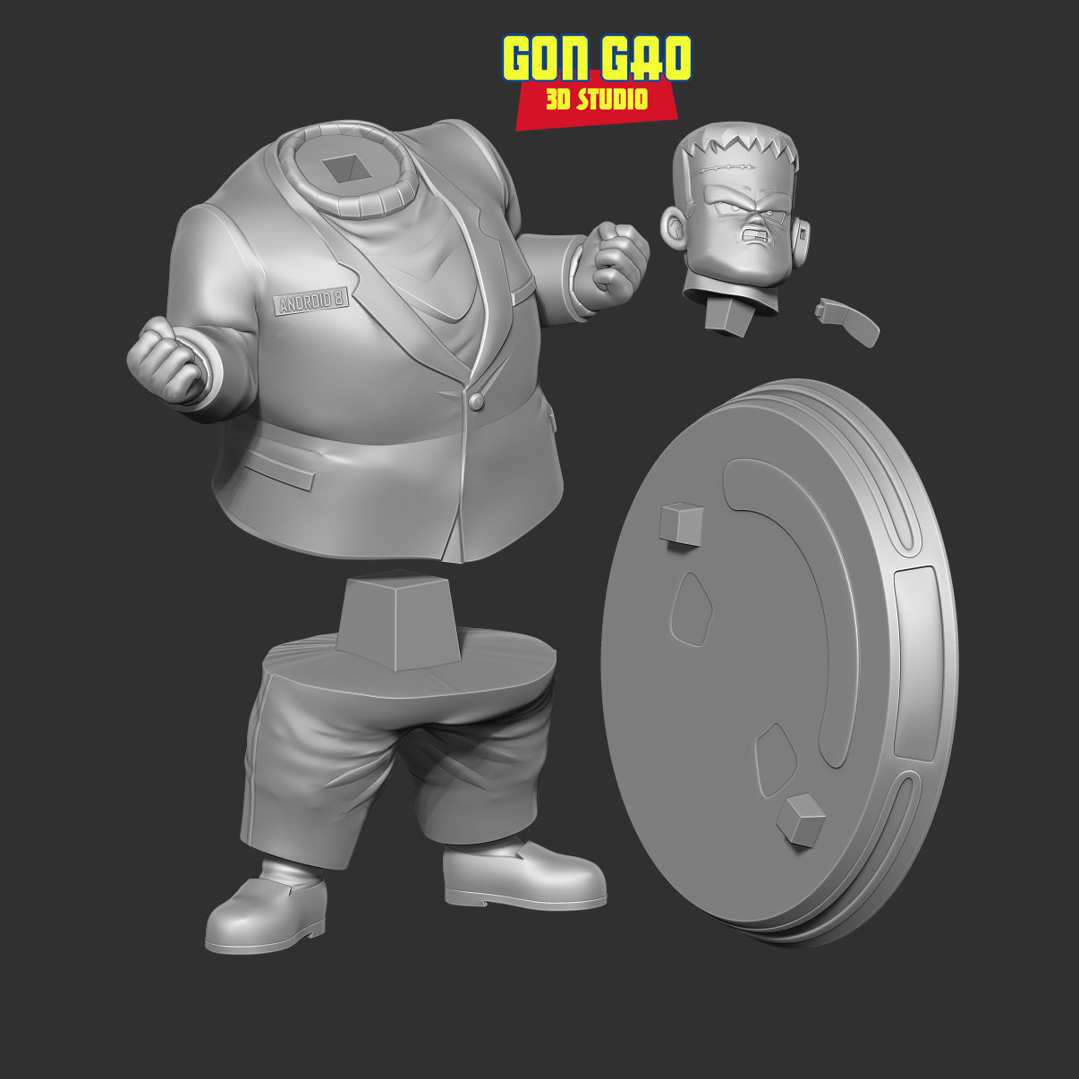 Android 8 - Dragon Ball Fanart 3D print model_2