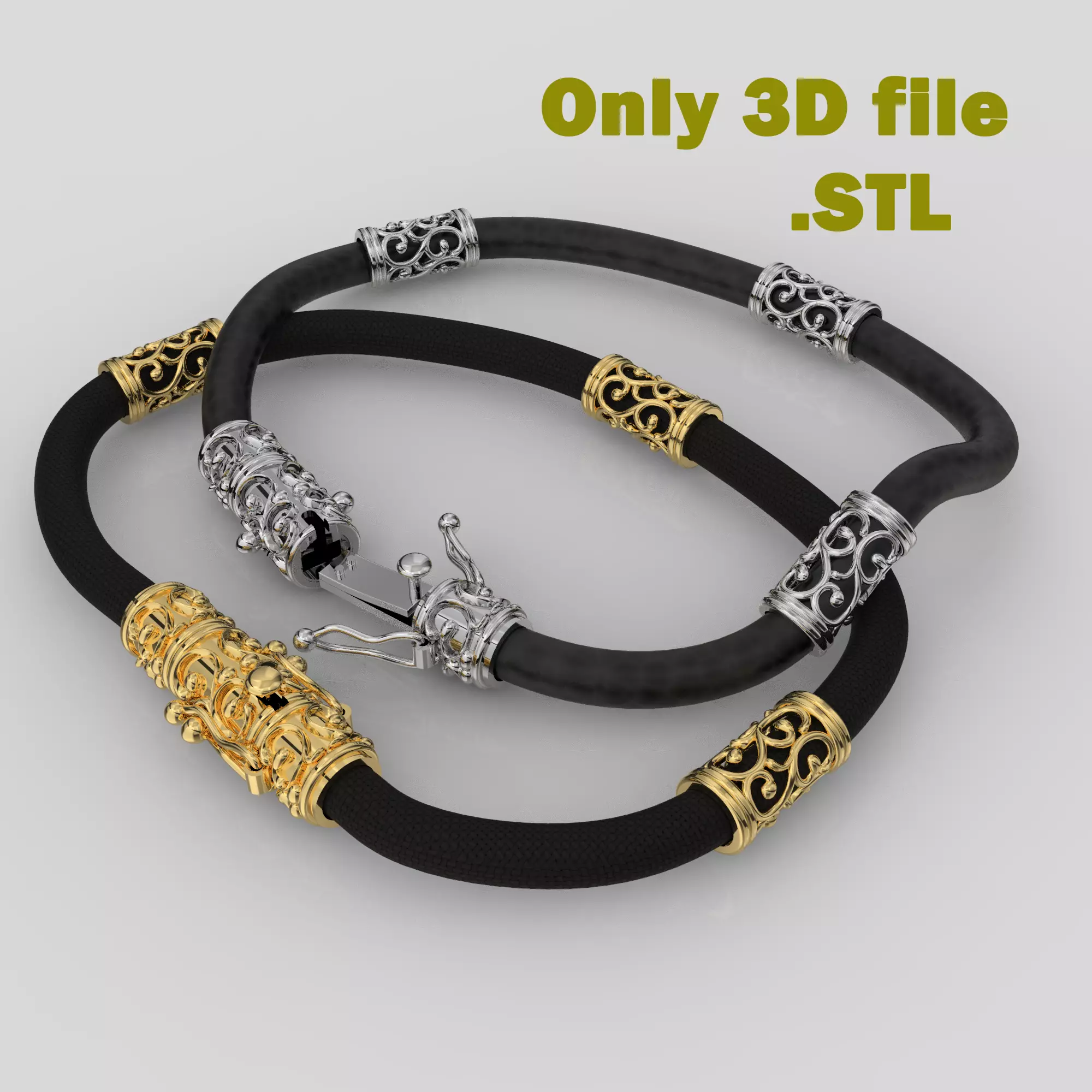 Jewelry Lock and detail for necklace or bracelet printable STL 3D print model
