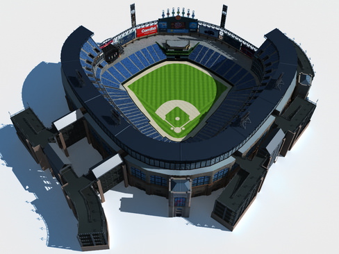 Baseball Stadium 3D model_16