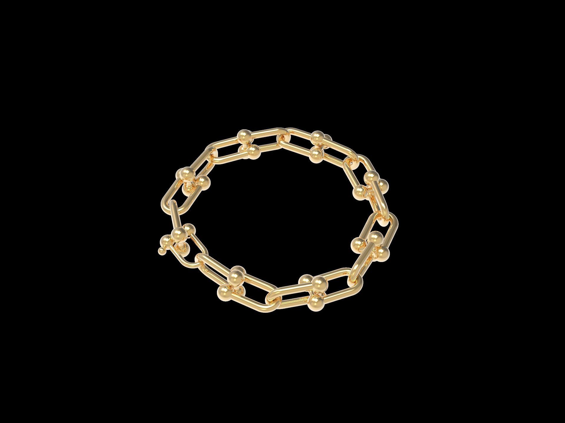 HardWear Link Bracelet 20 mm 3D print model_3