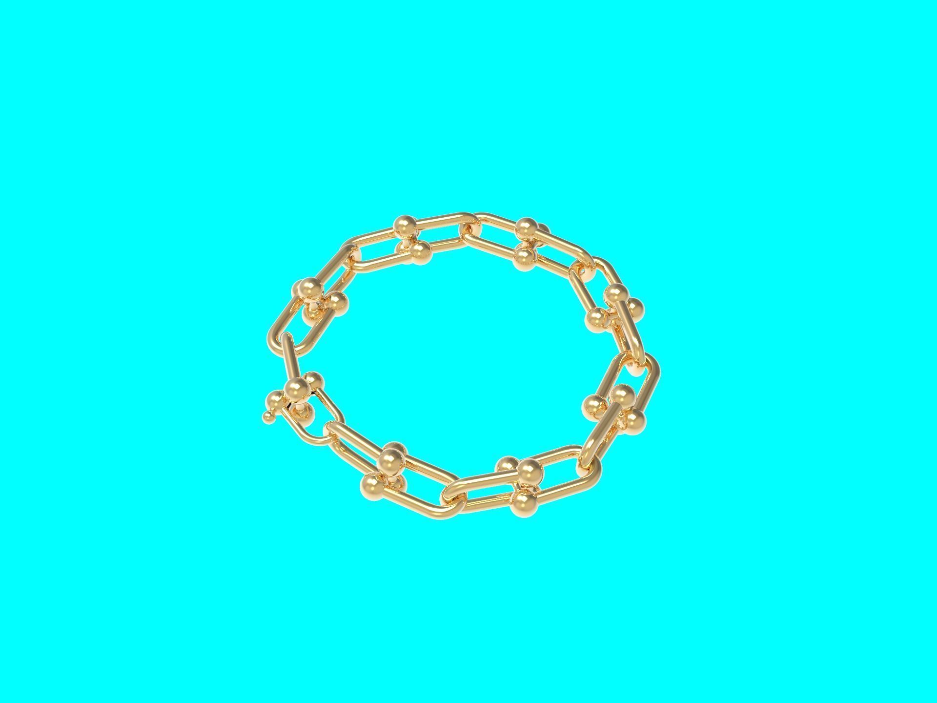 HardWear Link Bracelet 20 mm 3D print model_2