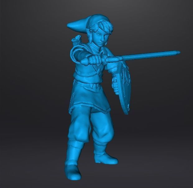 LINK SKYWARD SWORD MINIATURE MODEL FANTASY GAMES RPG DND 3D print model_10