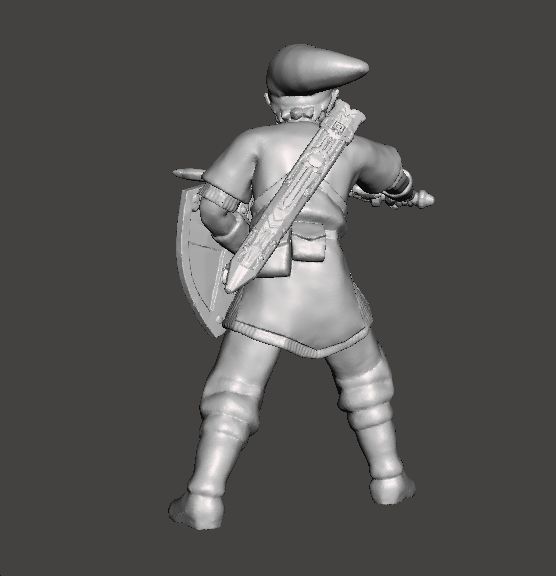 LINK SKYWARD SWORD MINIATURE MODEL FANTASY GAMES RPG DND 3D print model_6