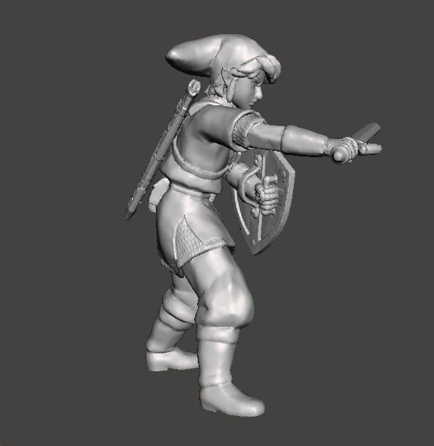 LINK SKYWARD SWORD MINIATURE MODEL FANTASY GAMES RPG DND 3D print model_5
