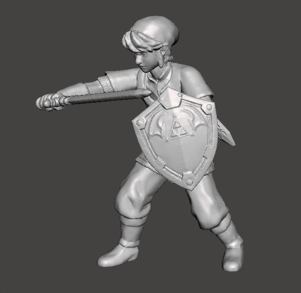 LINK SKYWARD SWORD MINIATURE MODEL FANTASY GAMES RPG DND 3D print model_2