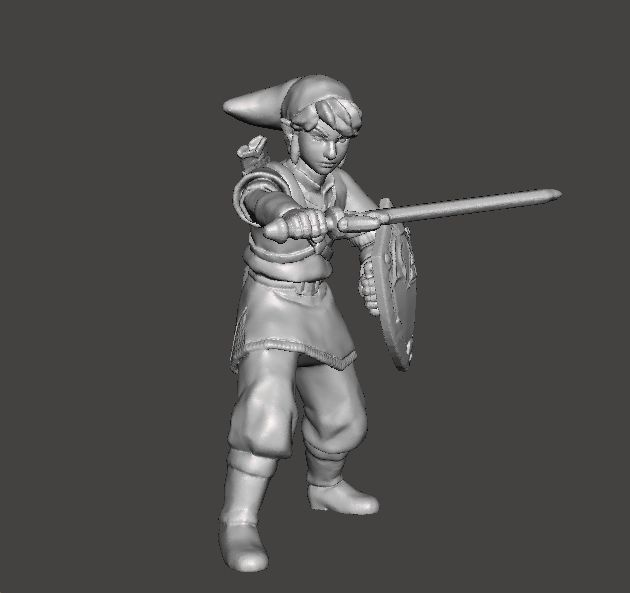 LINK SKYWARD SWORD MINIATURE MODEL FANTASY GAMES RPG DND 3D print model_1