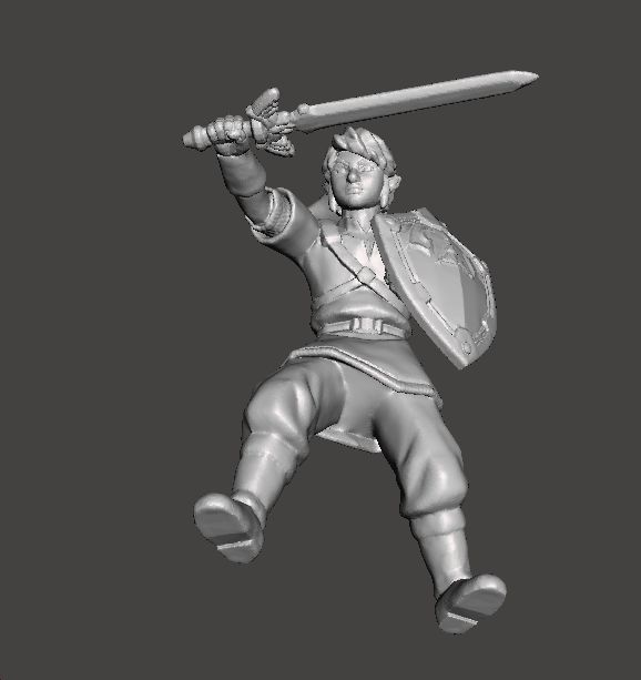 LINK SKYWARD SWORD MINIATURE MODEL FANTASY GAMES RPG DND 3D print model_8