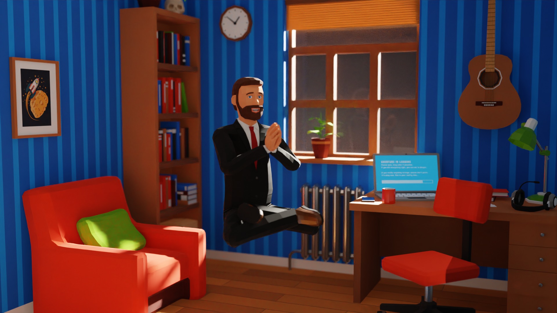 Man in suit jacket low-poly stylized Low-poly 3D model_7