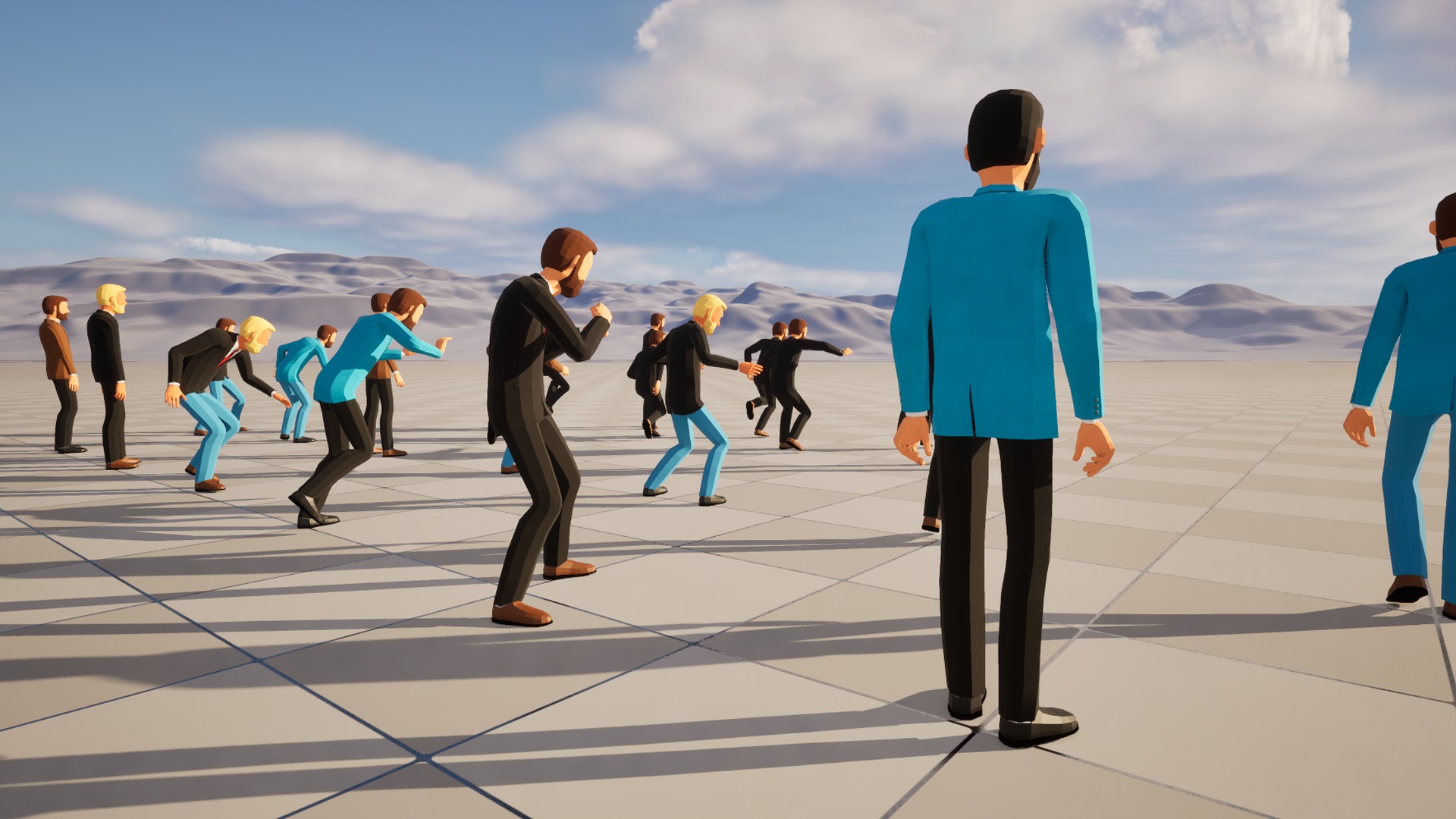 Man in suit jacket low-poly stylized Low-poly 3D model_5