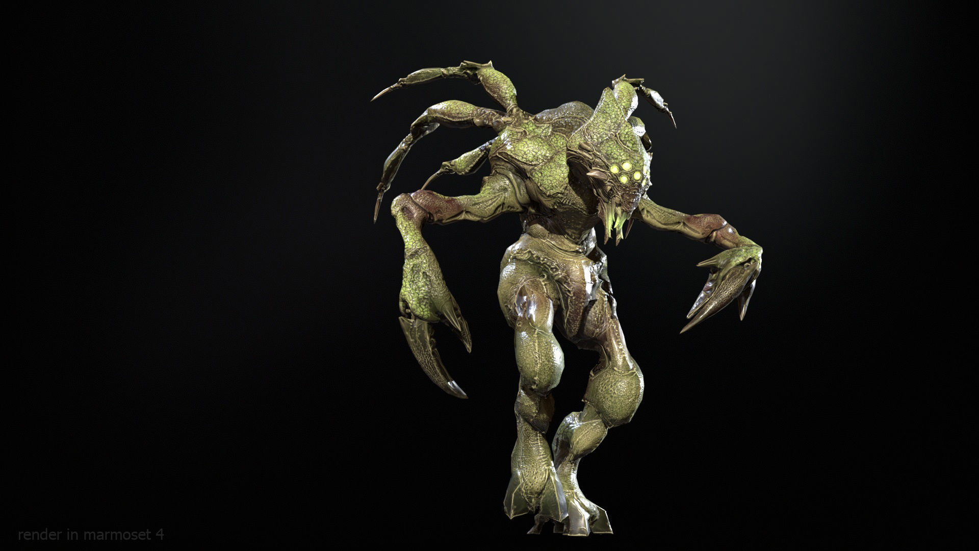 Chopper Low-poly 3D model_5