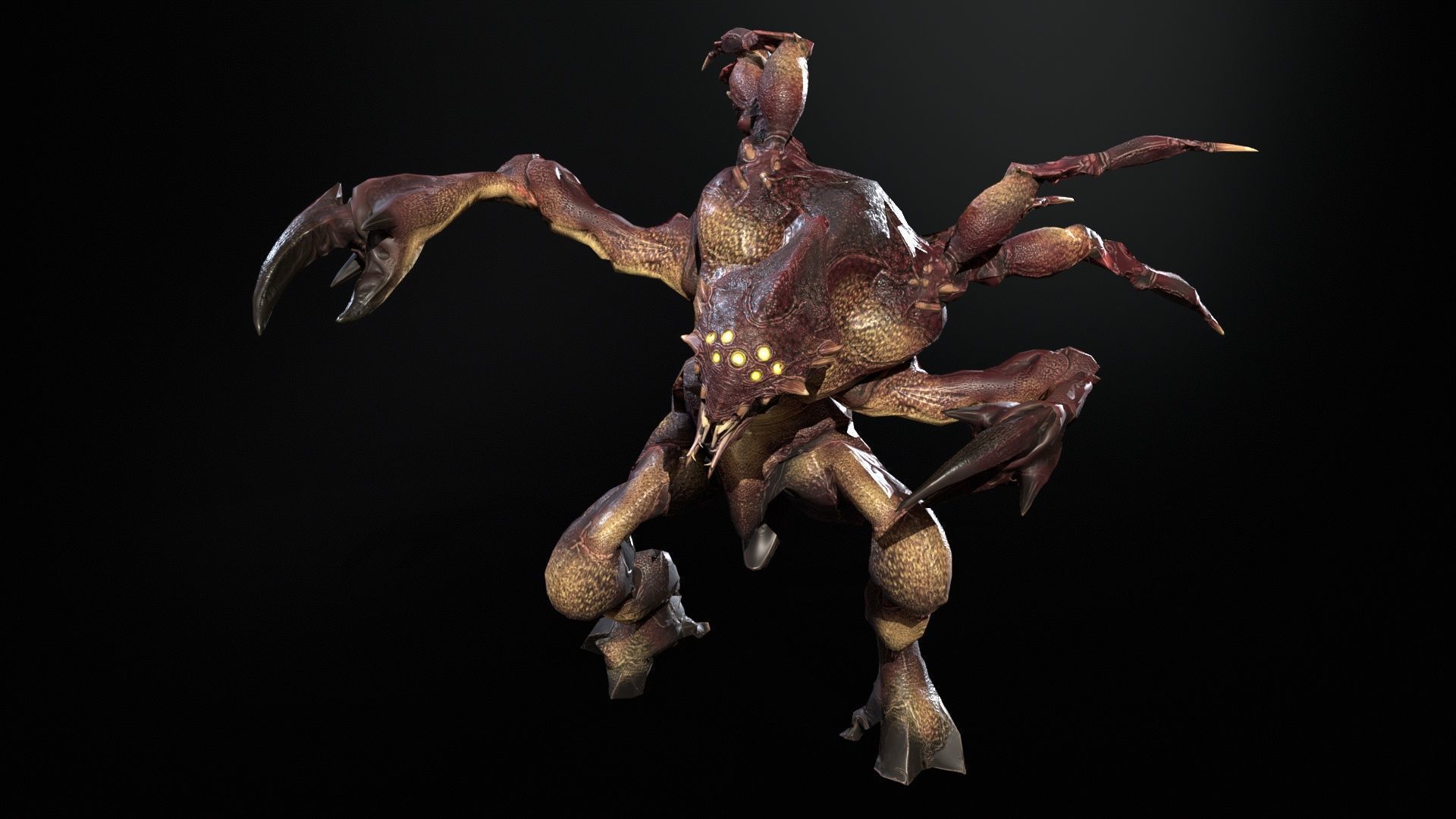 Chopper Low-poly 3D model_10