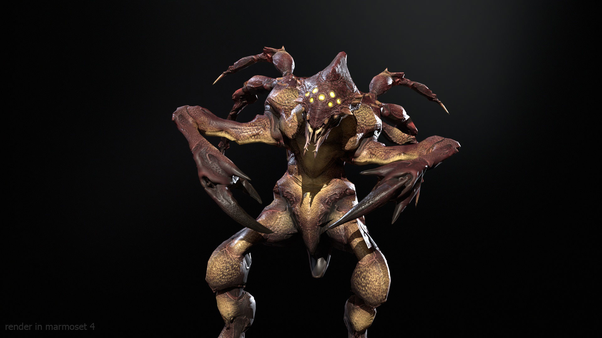 Chopper Low-poly 3D model_2